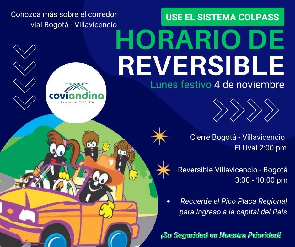 Programación cierres vía Villavicencio.