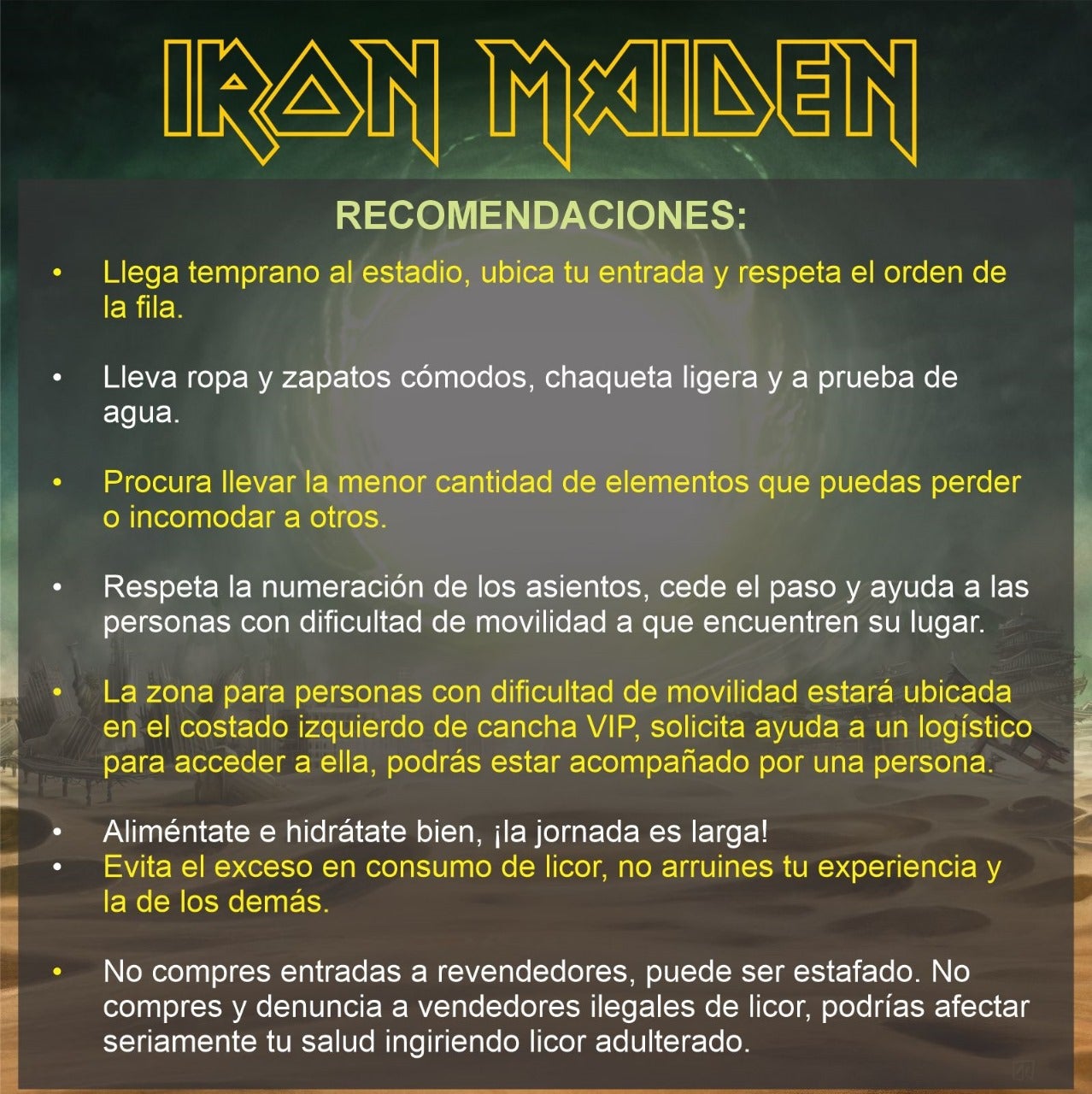 Iron Maiden en Colombia.