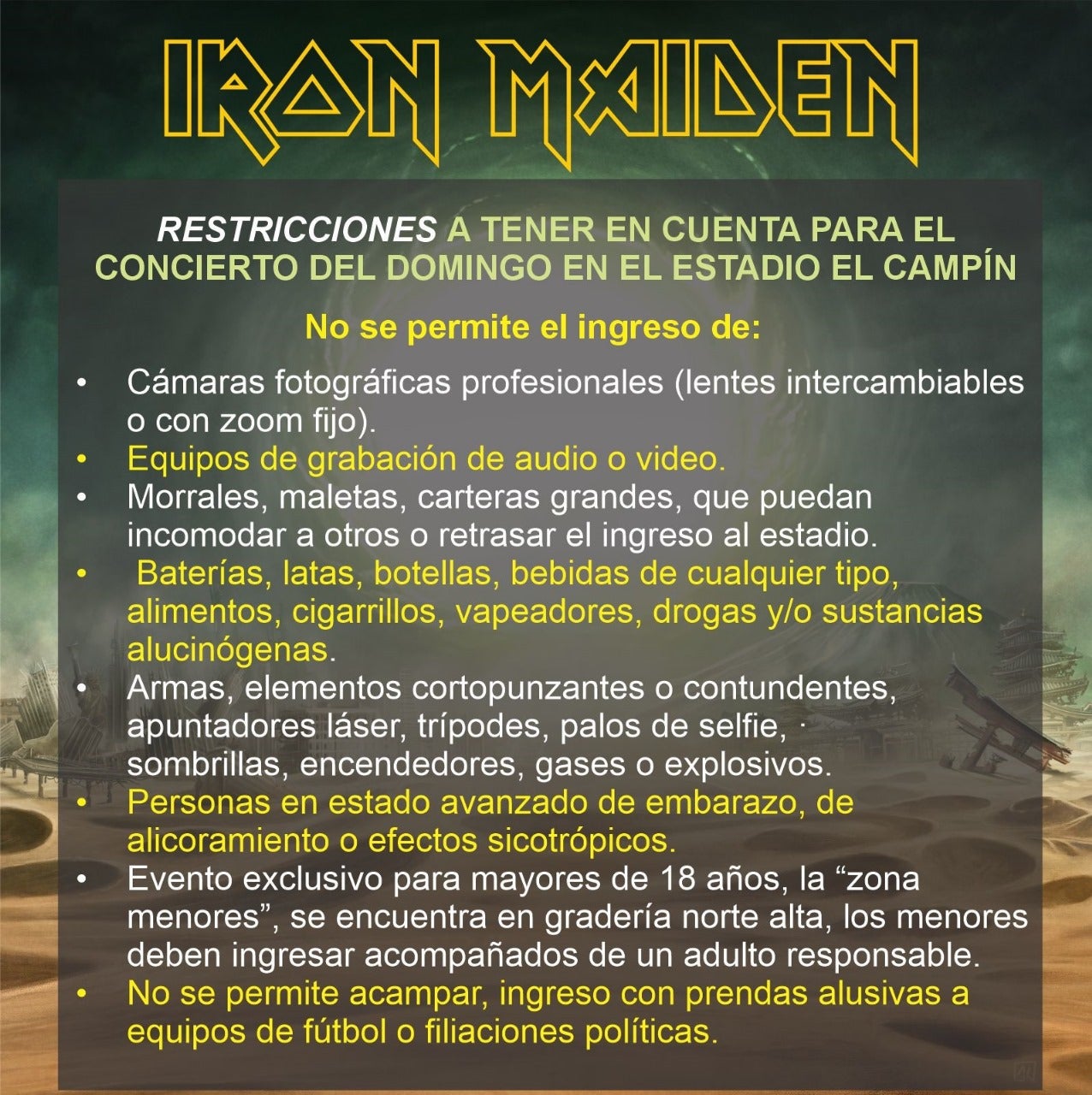 Iron Maiden en Colombia.