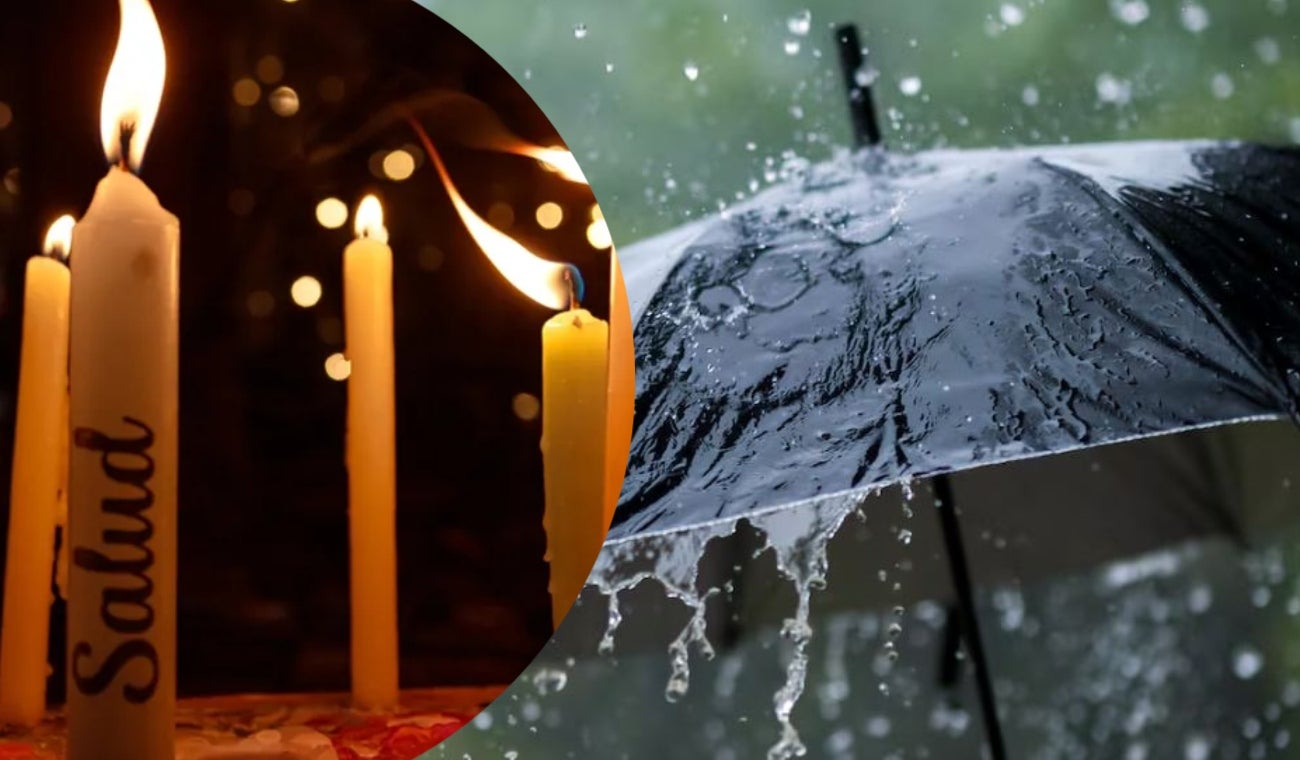 Lluvias en la noche de velitas.