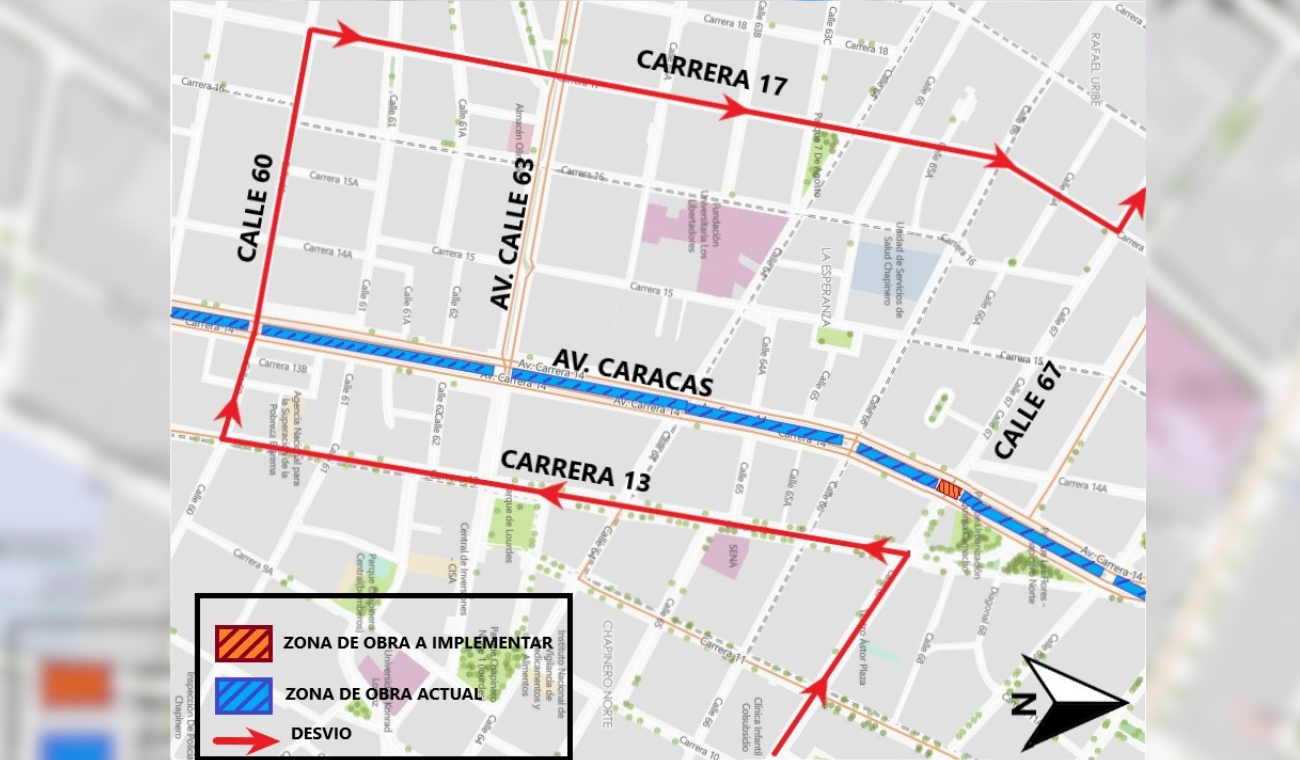 Tránsito de vehículos particulares y de rutas de transporte público