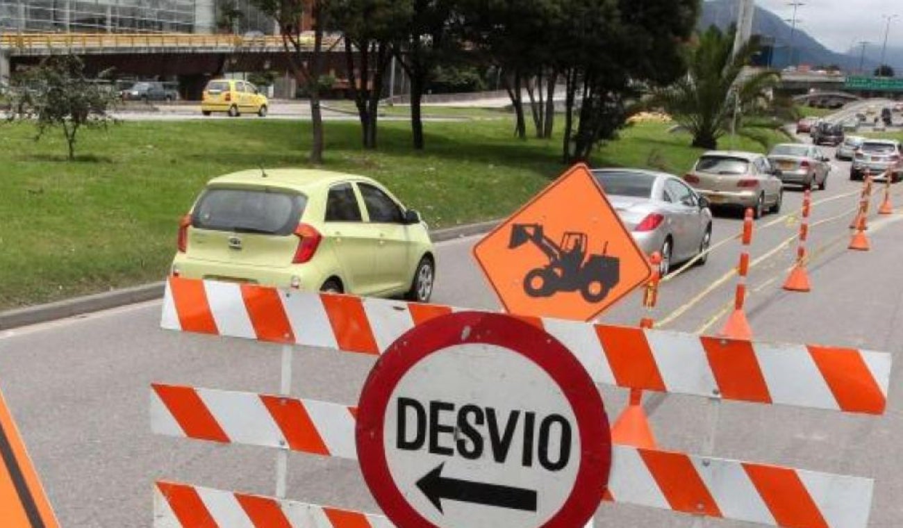Cierre vial para realizar obras del Metro de Bogotá