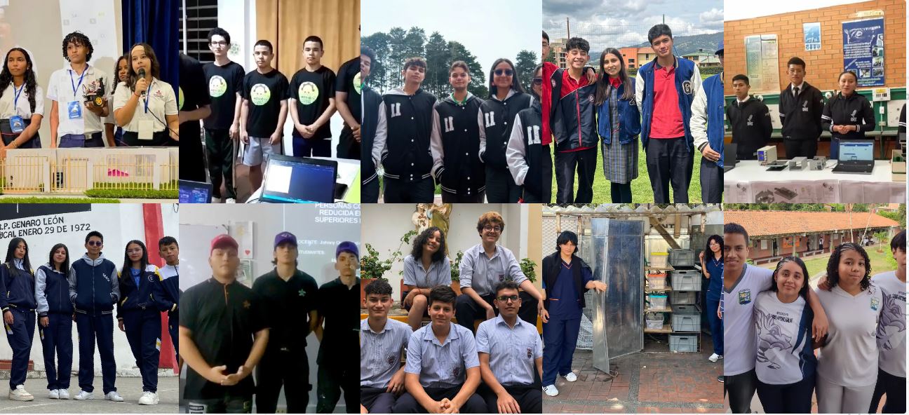 Estudiantes y sus proyectos finalistas 2024