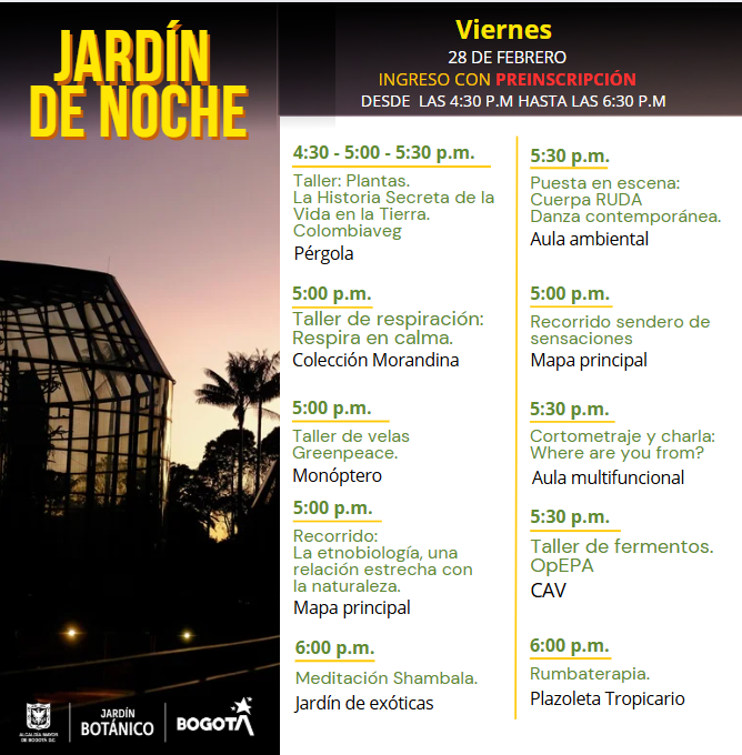 Regresa el Jardín Botánico de noche