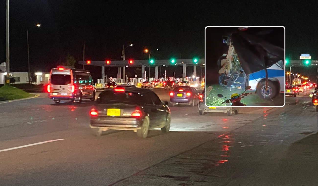 Accidente en la vía Tunja-Bogotá