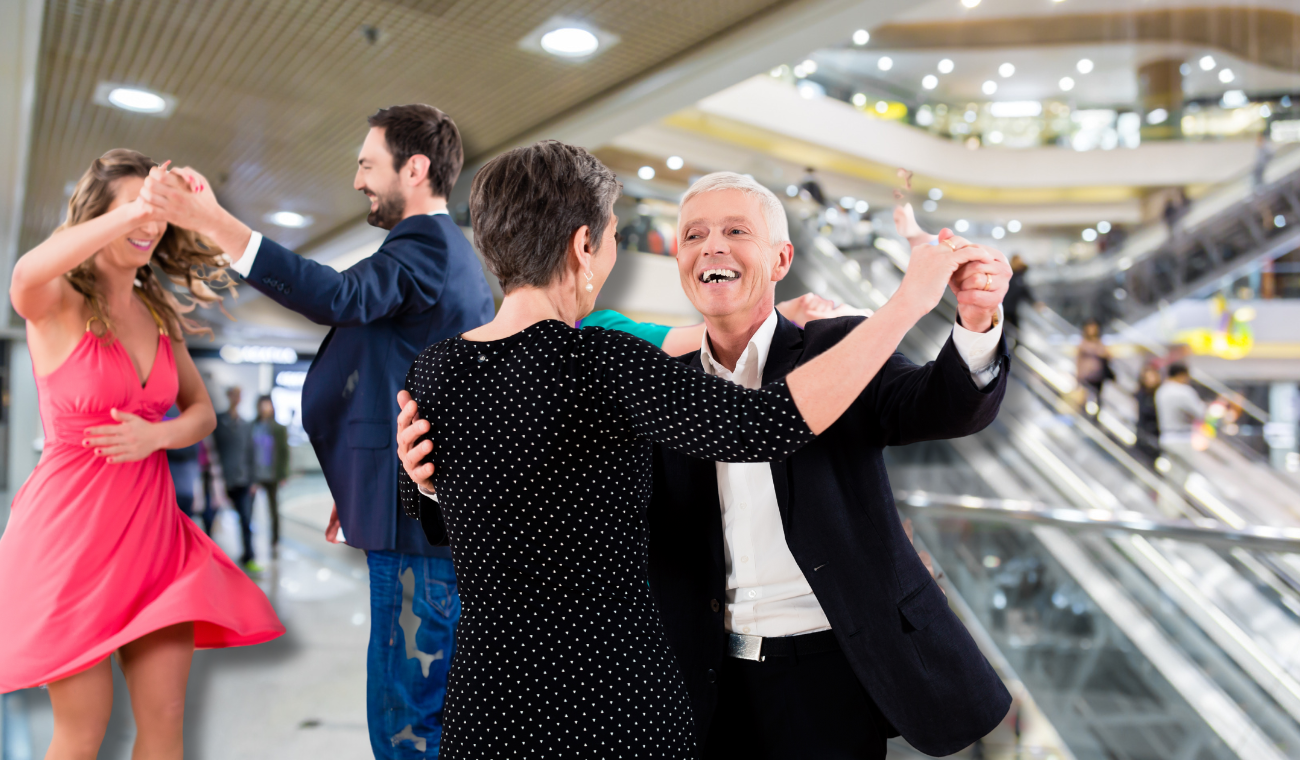 Clase de baile en Centro Comercial