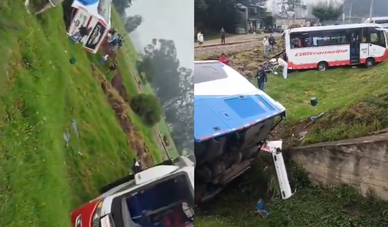 [Video] Impresionante choque en la vía Bogotá - Tunja deja muchos heridos