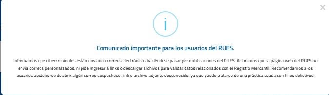 Información del RUES