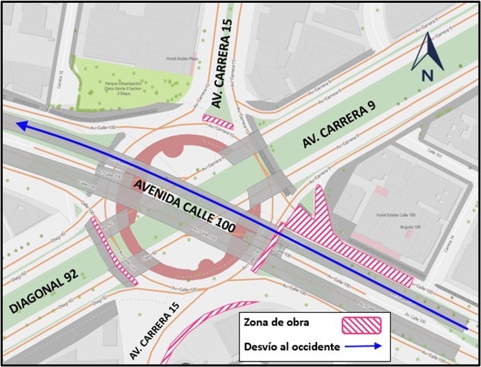 Cierre total Calle 100
