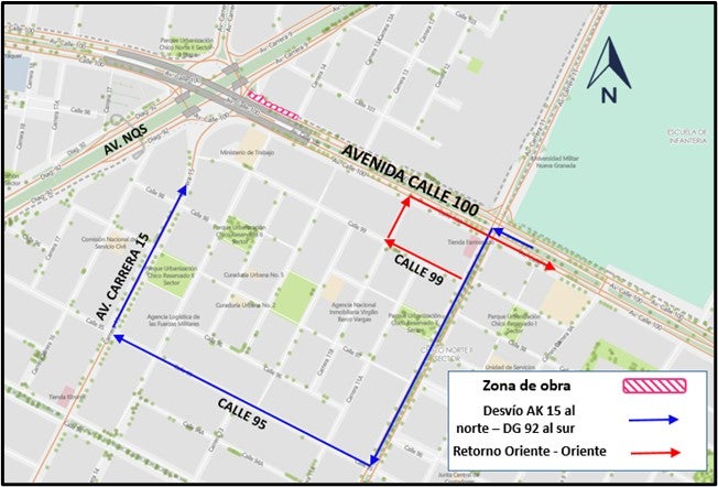 Cierre total Calle 100