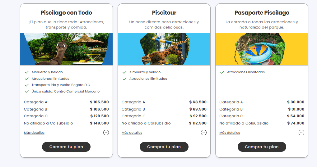 Tarifas de Pscilago 2025