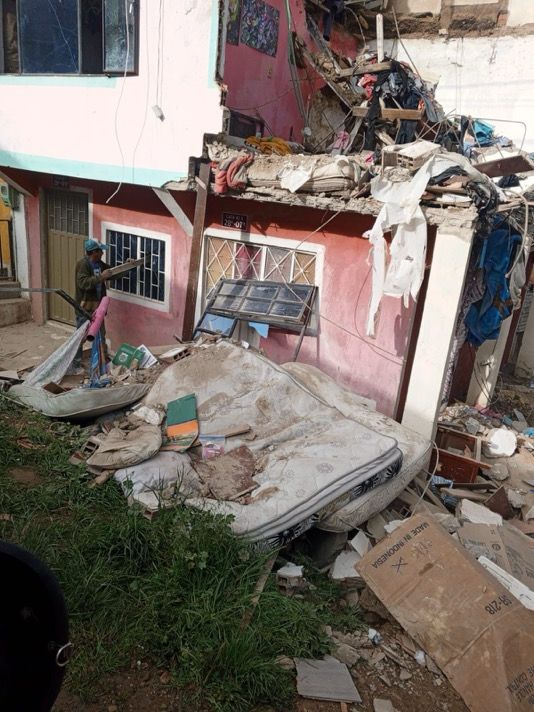 Vivienda en Soacha colapsa y deja tres personas heridas