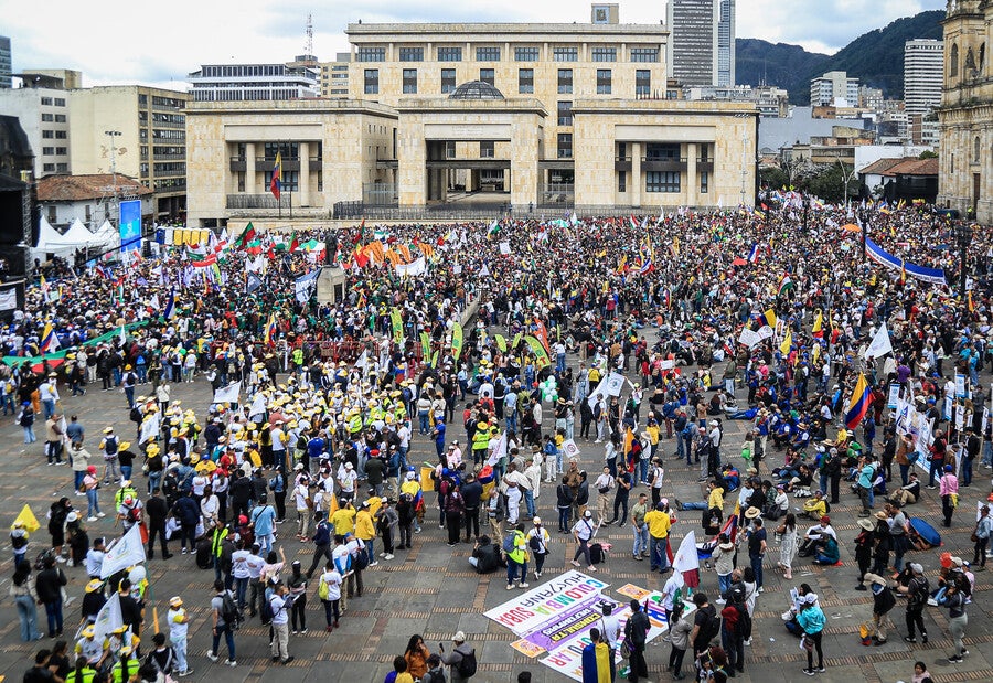 Manifestaciones en la Plaza de Bolívar