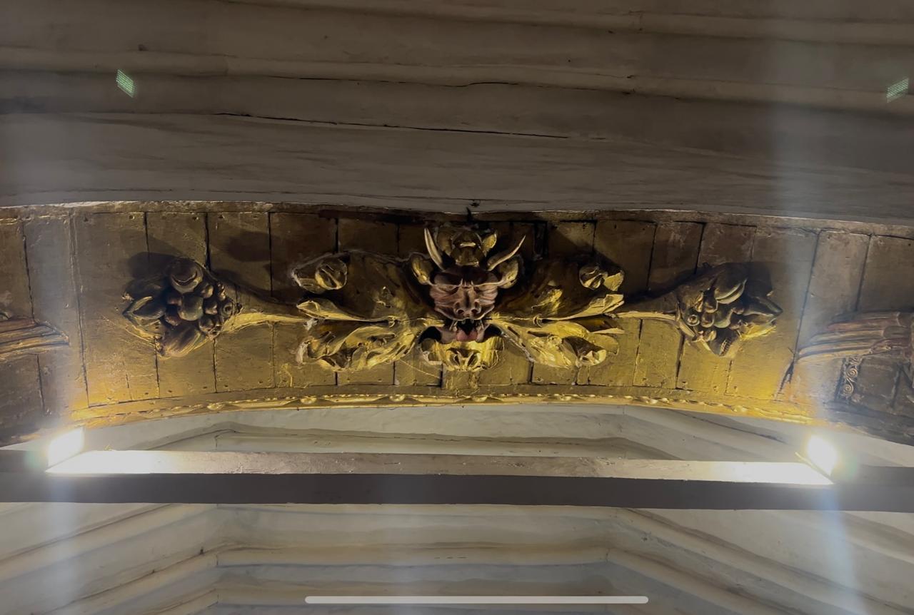 Imagen del diablo en la iglesia de Tópaga