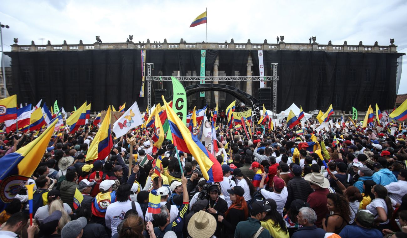 Movilizaciones en Bogotá durante el paro nacional
