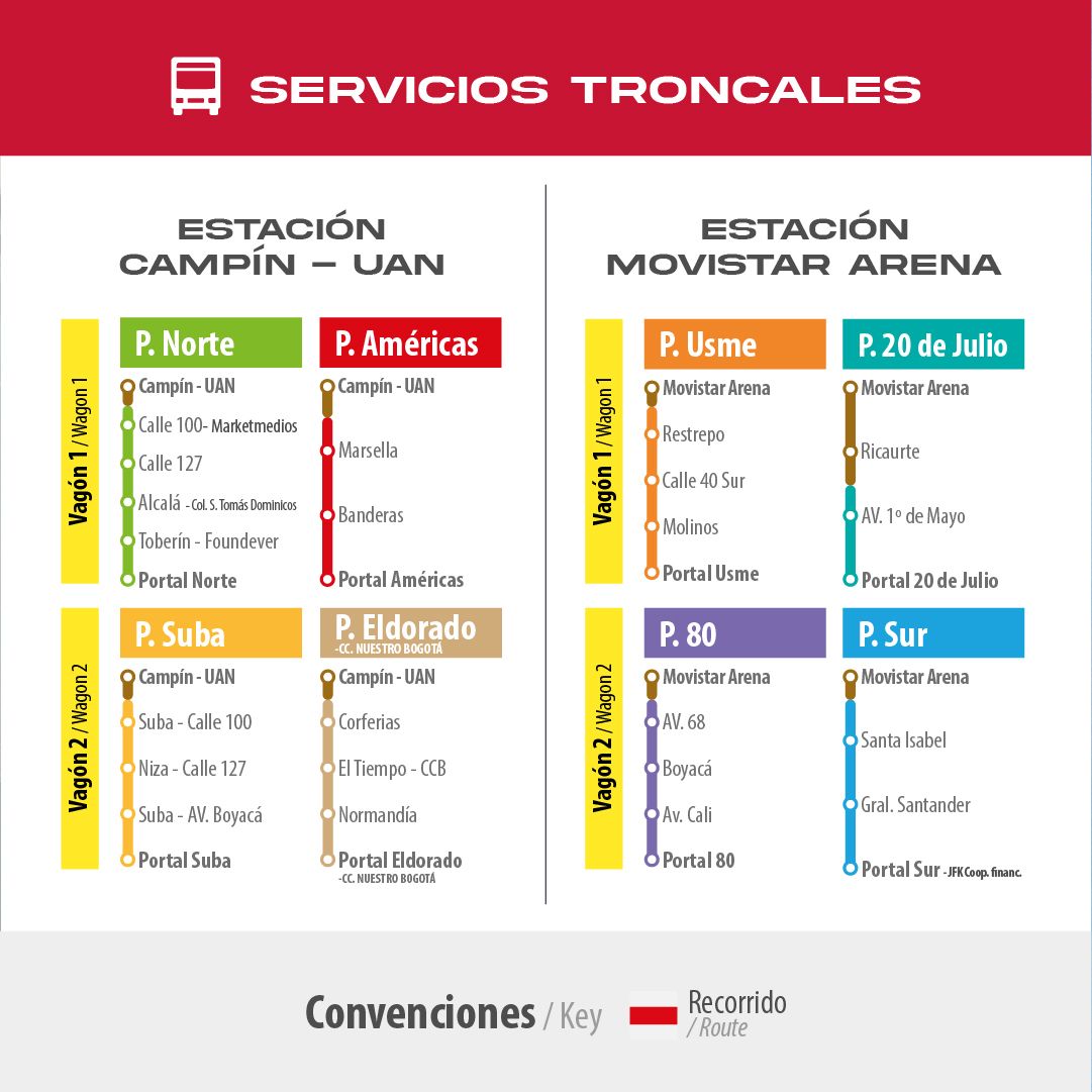 Rutas de TransMilenio por concierto de Maluma