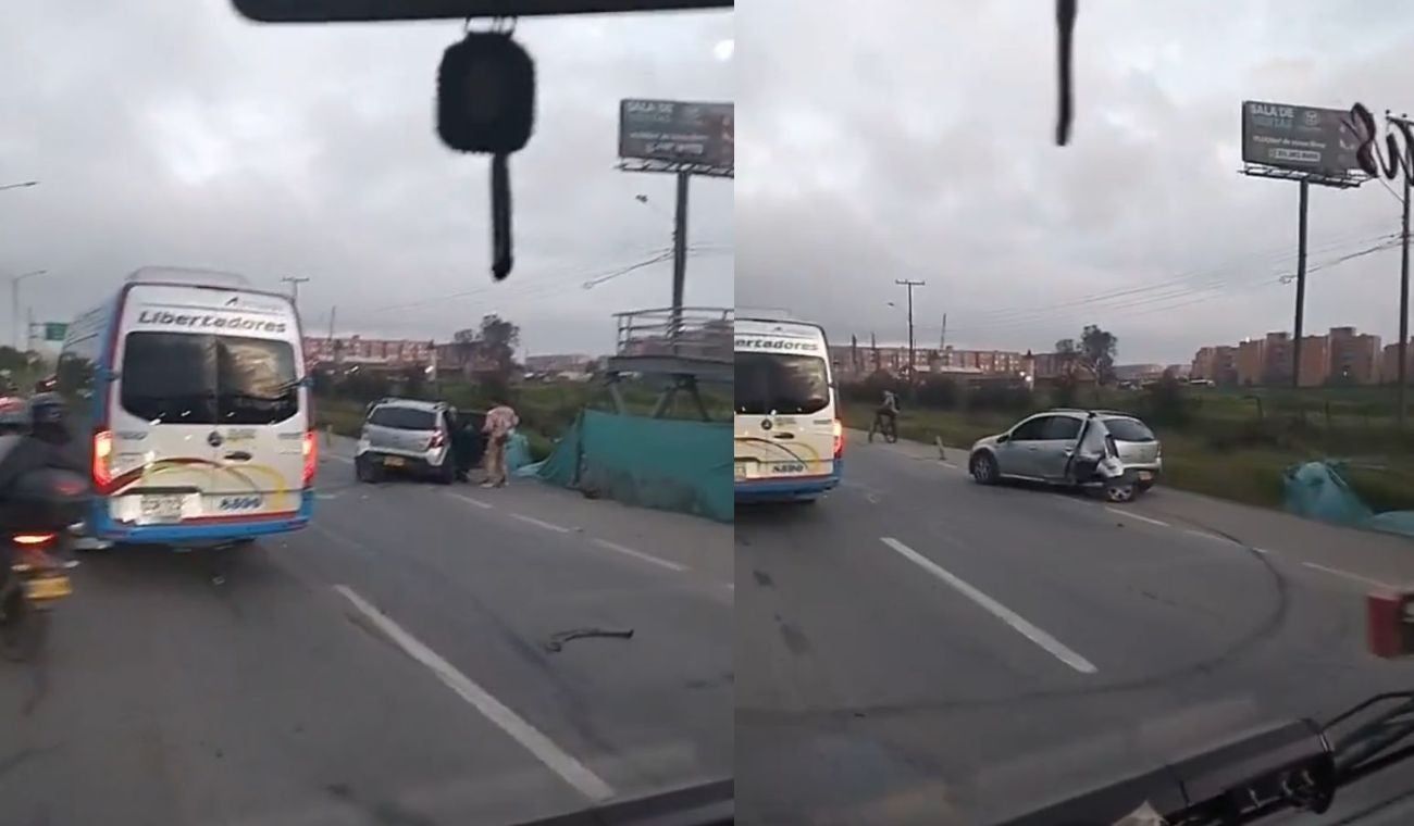 VIDEO: conductor choca y huye del lugar; carro iba sin una llanta