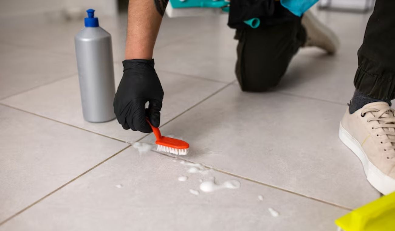 No más manchas en las juntas de las baldosas: limpieza con métodos caseros