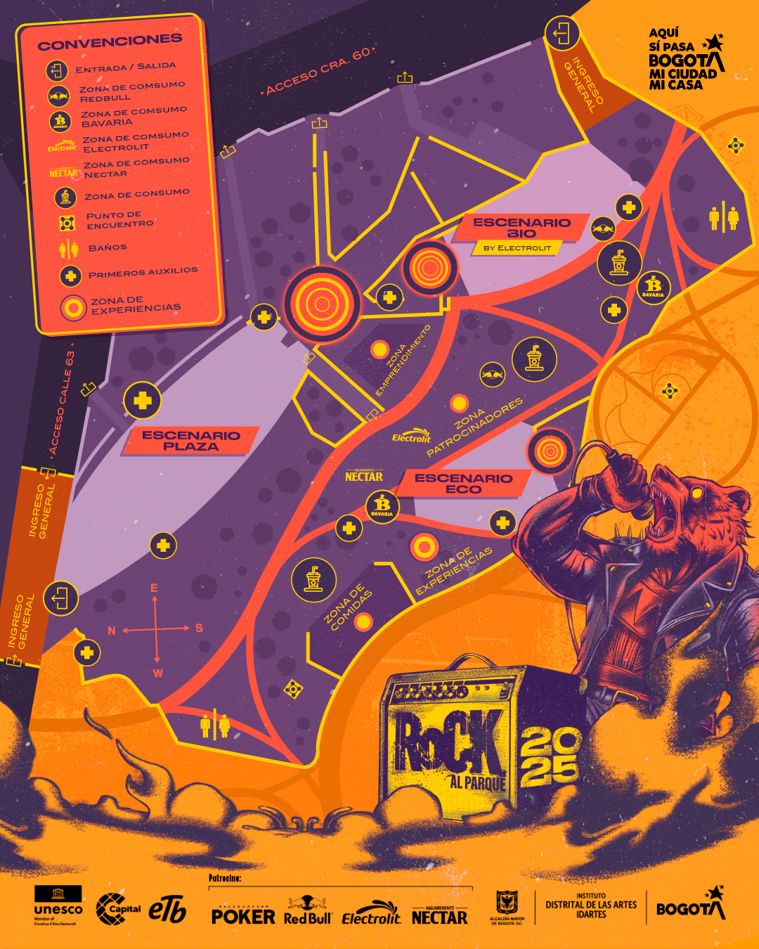 Mapa Rock al Parque