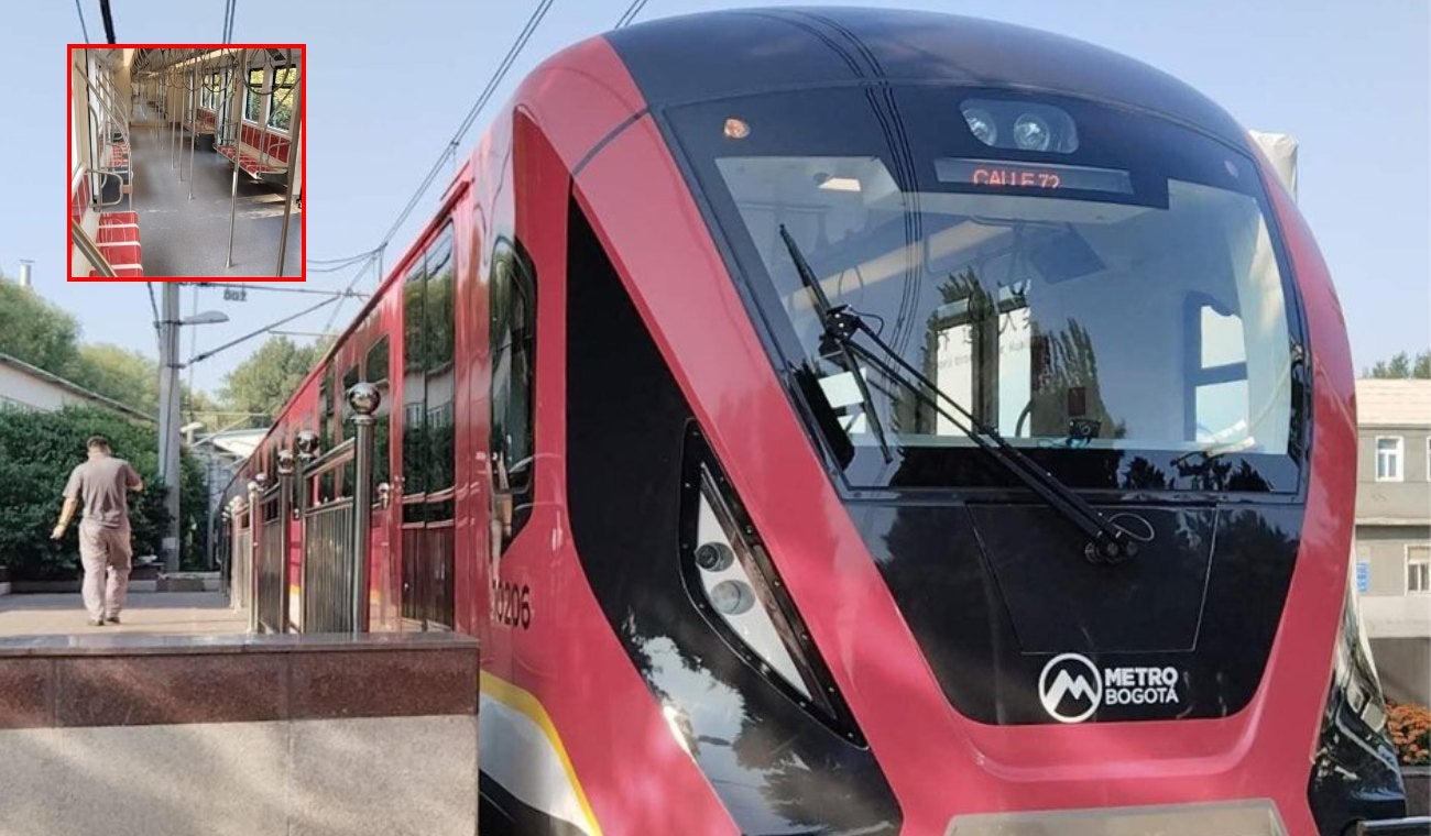 El primer tren del metro de Bogotá