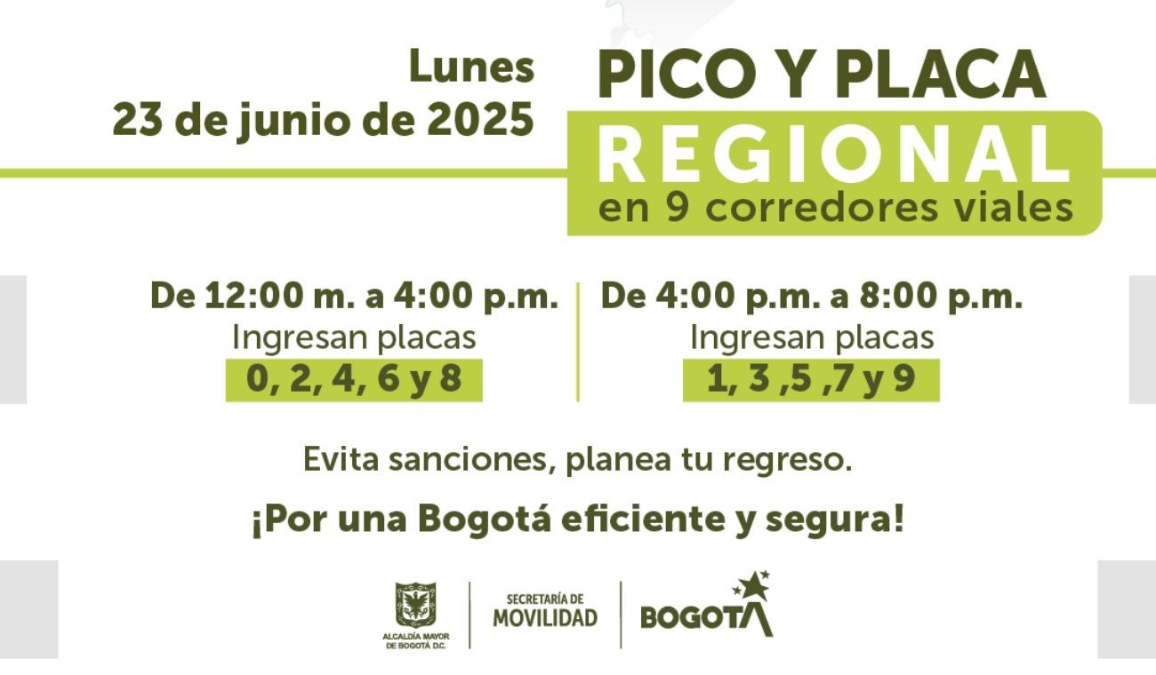 Las restricciones del pico y placa regional