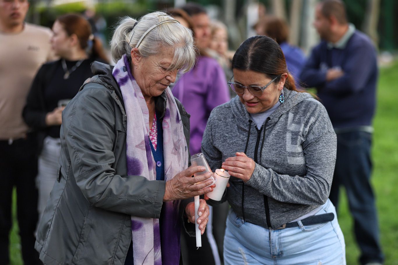 Velatón por la salud de Miguel Uribe Turbay en Modelia