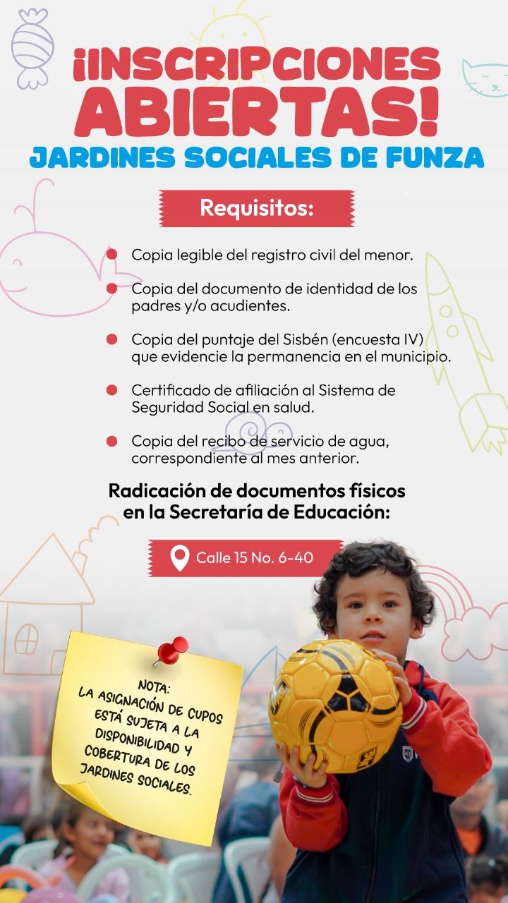 Jardines sociales en Funza, Cudinamarca