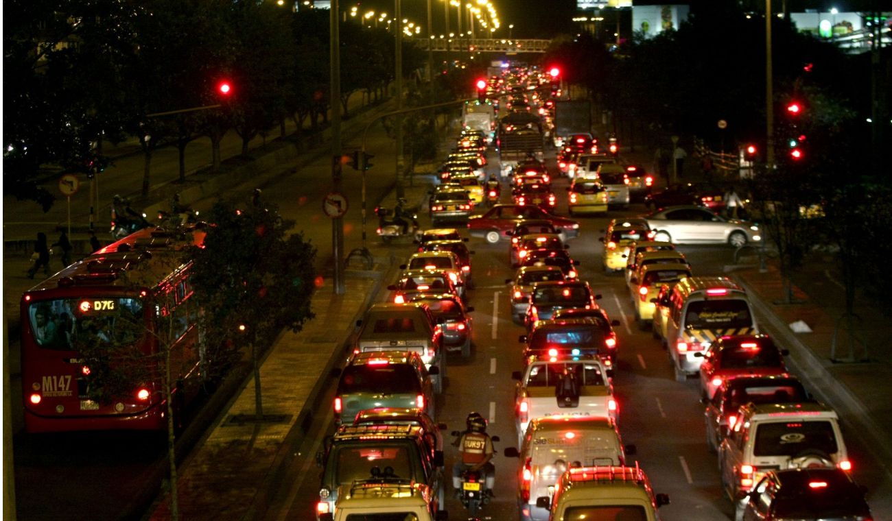 Trancón en Calle 80