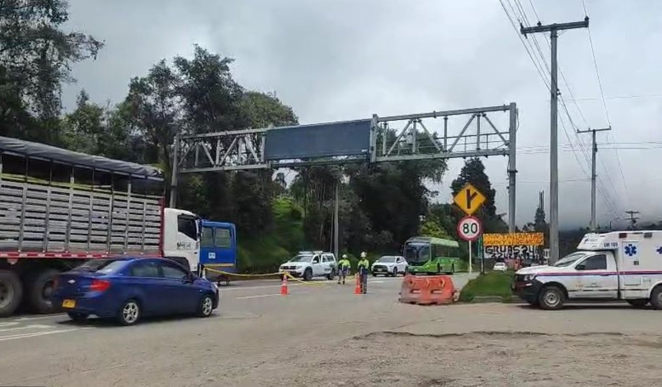 Cierre total de la vía Bogotá - Villavicencio