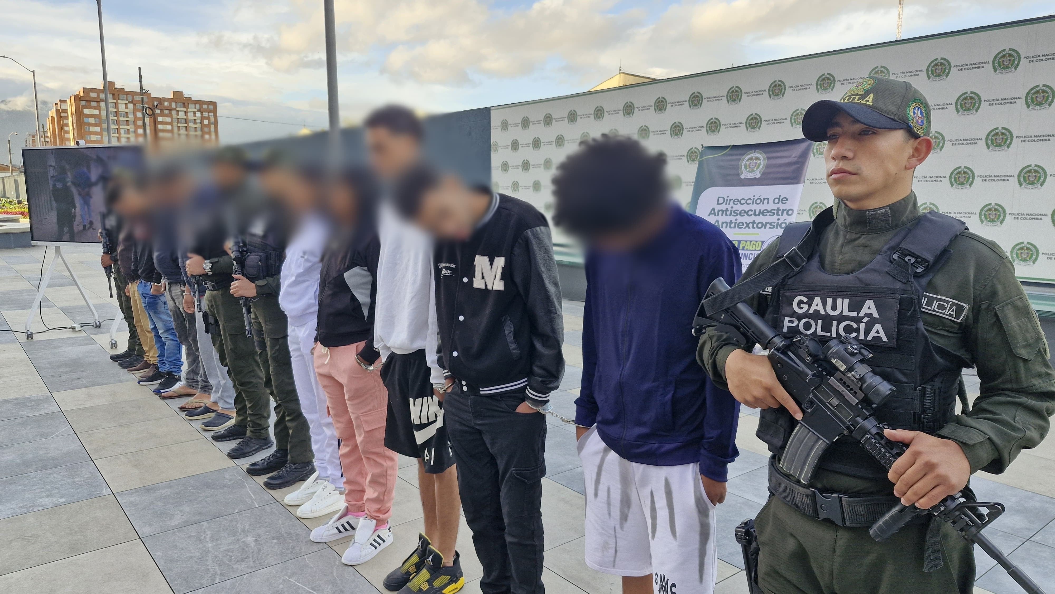 Capturados por la policía en Bogotá