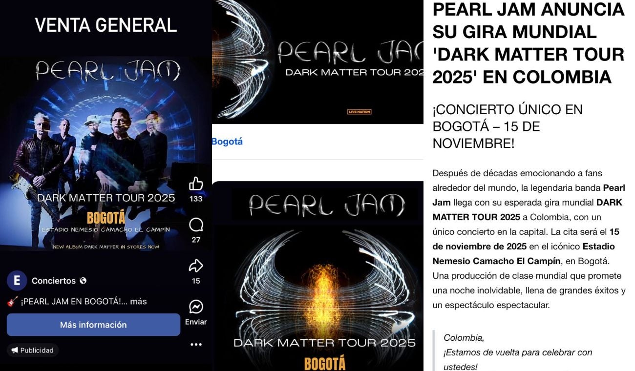 Falso concierto de Pearl Jam en Bogotá