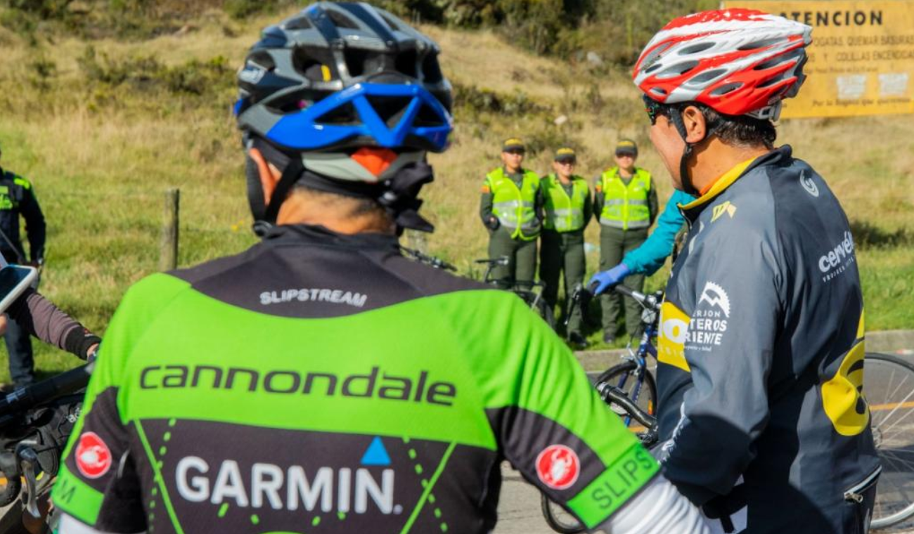 Ciclistas en Bogotá