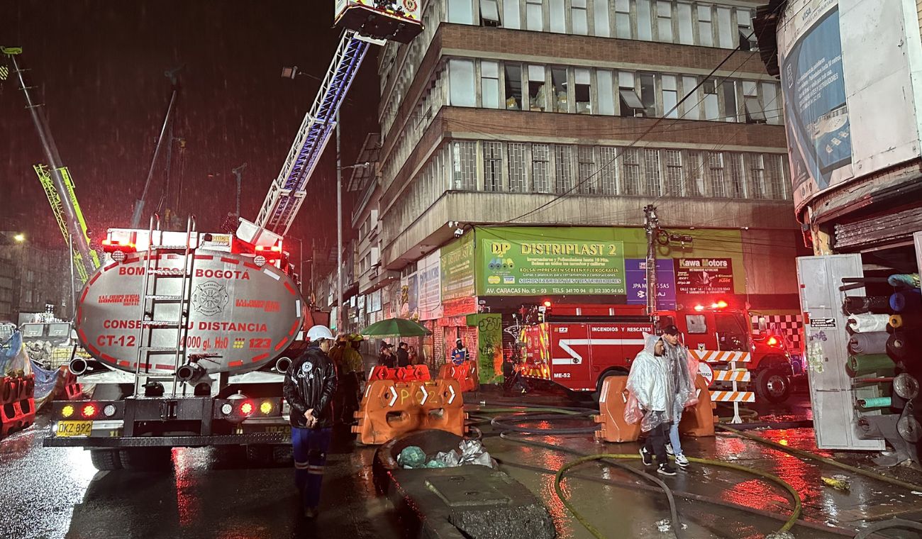 Incendio en el centro de Bogotá