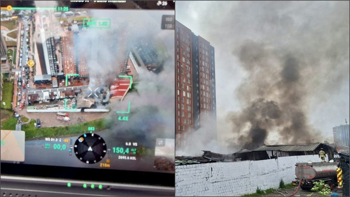 Incendio en Hayuelos, en la localidad de Fontibón