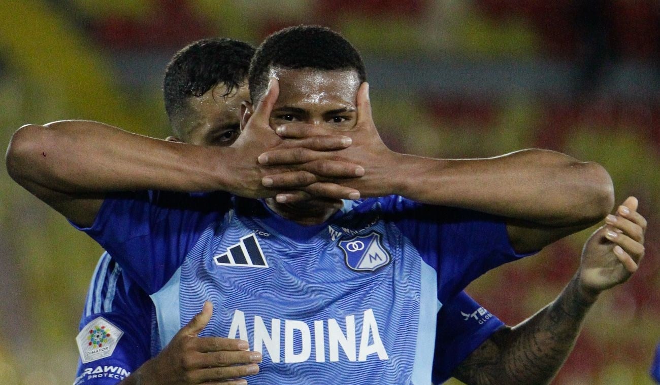 Luis Marimón, autor del primer gol de Millonarios a Real Cartagena. 31 de julio de 2025