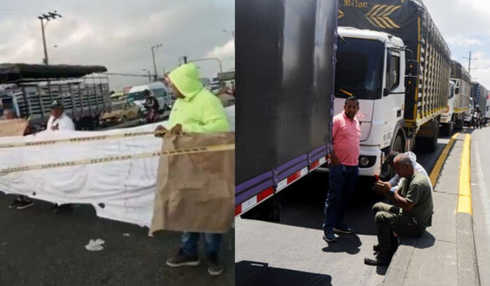 Autopista Sur amaneció con bloqueos: trabajadores llegarían tarde