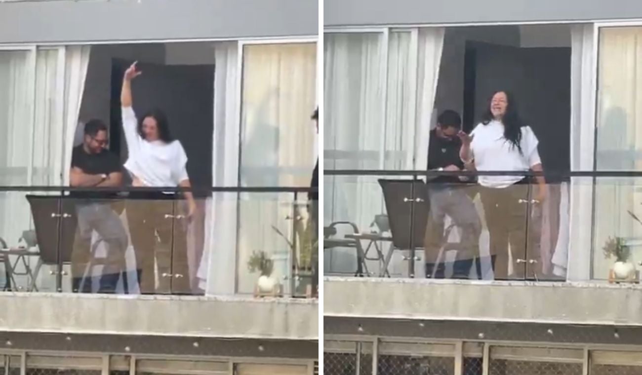 Mujer dispara al aire en Bogotá