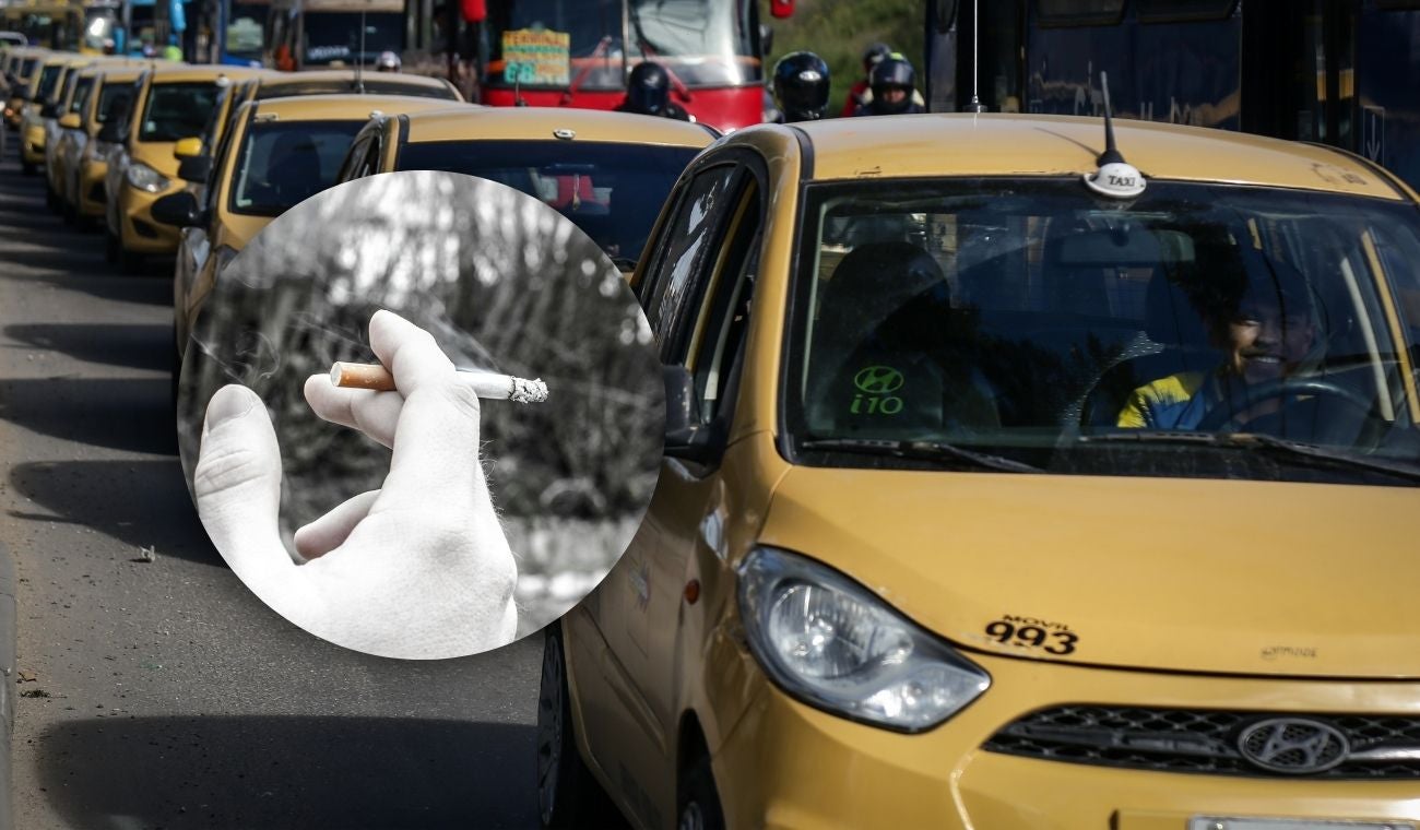 Multa por fumar en taxi