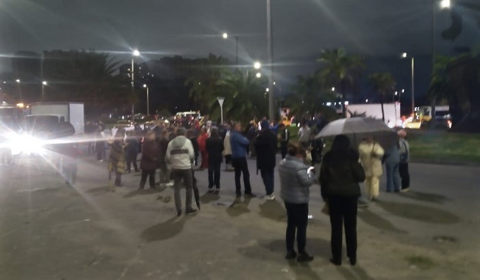 Protesta cerca del terminal de Bogotá por reubicación de indígenas