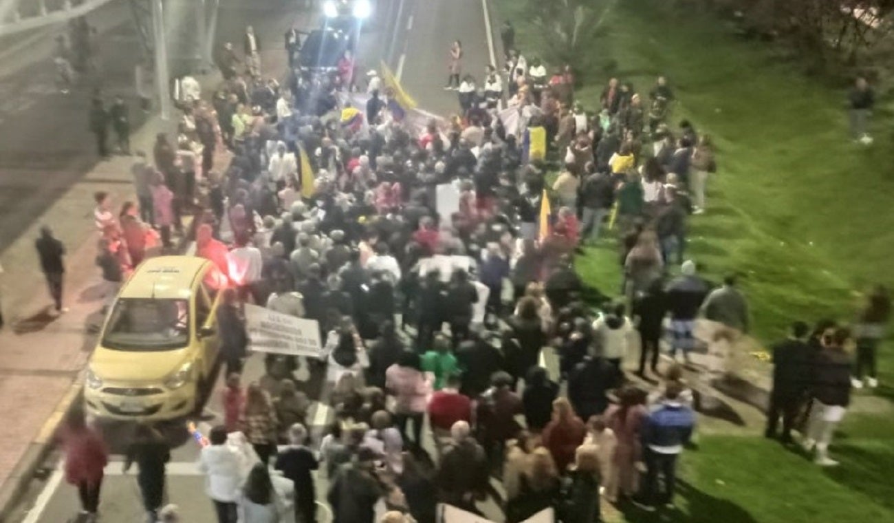Protesta contra reubicación indígena en Bogotá