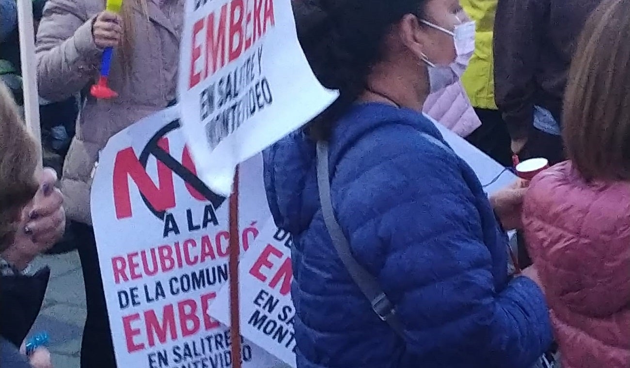 Protesta contra traslado de indígenas al Salitre