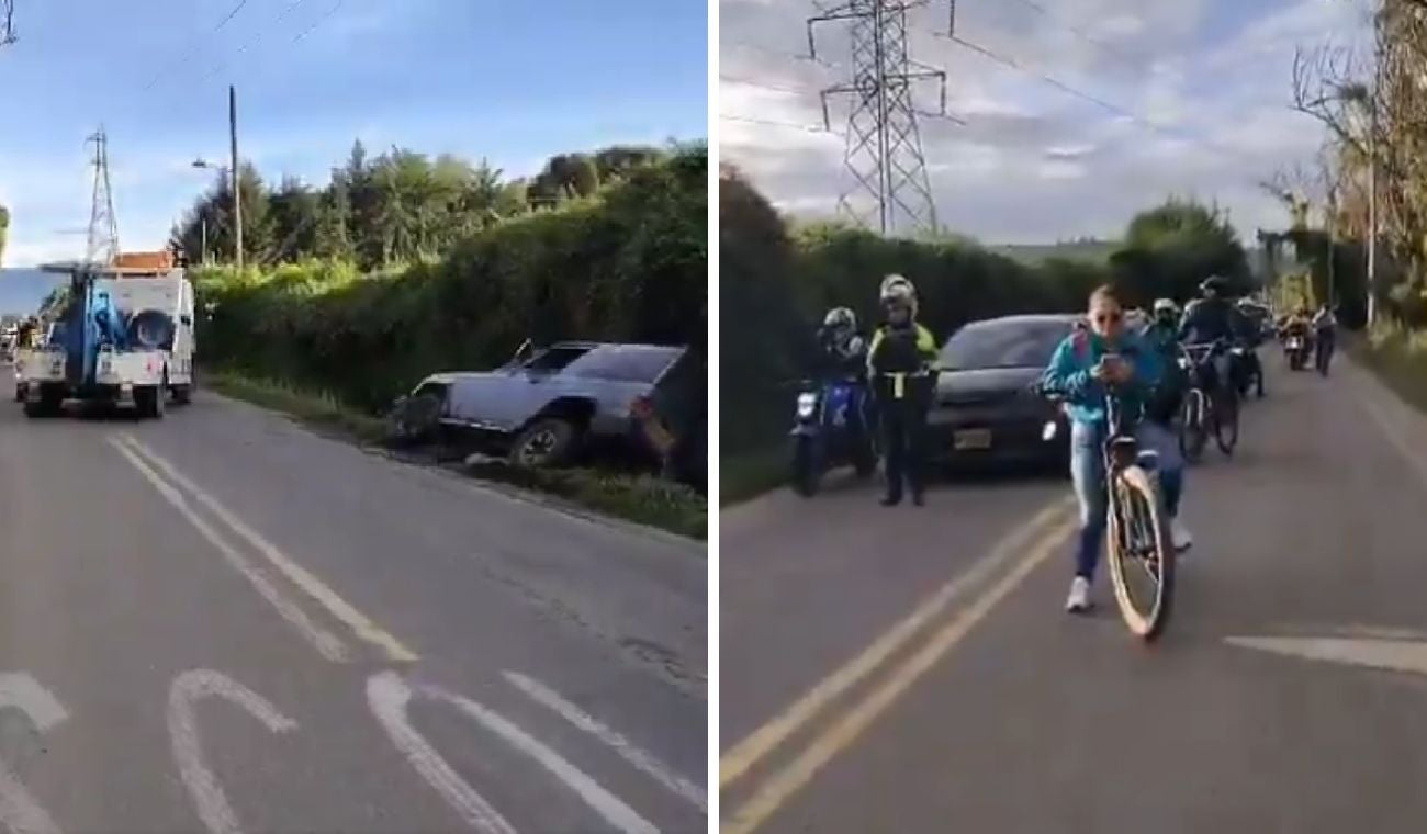 Volcamiento en la vía Suba-Cota