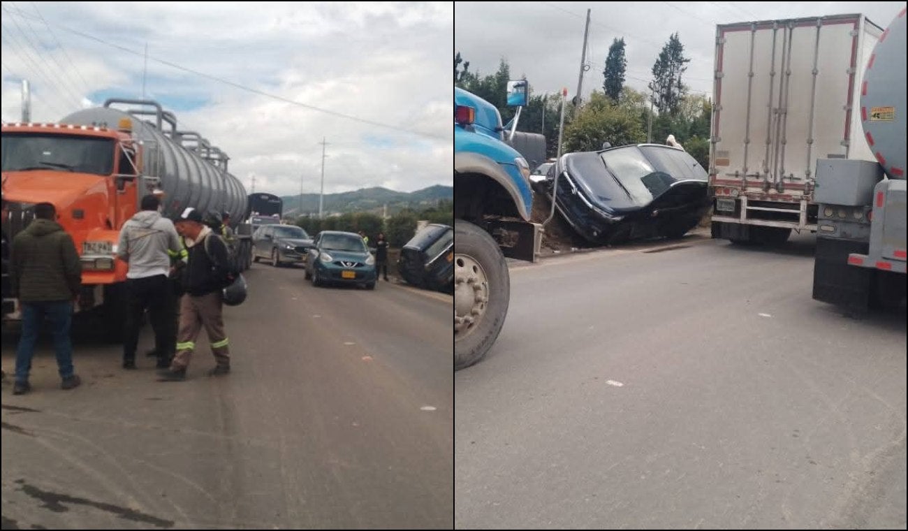 Siniestro en la vía Bogotá-Tunja