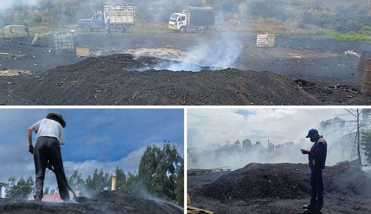 Allanamiento sorpresa en Suba por quemas ilegales de carbón a cielo abierto