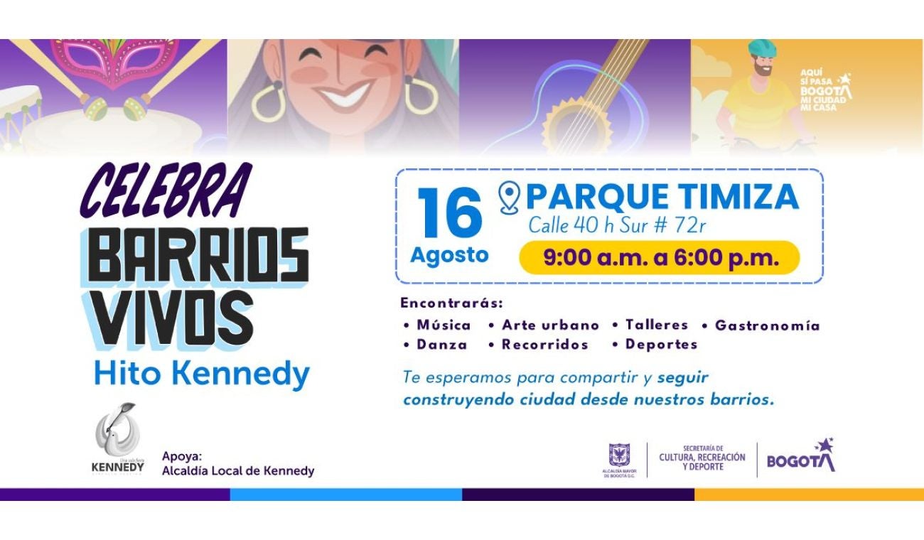 Barrios Vivos llega a Kennedy: plan cultural para no quedarse en casa