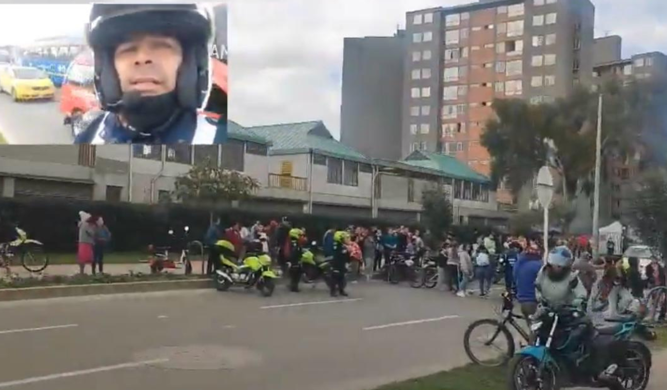 Accidente y bloqueo total generan caos en la Av. Guayacanes en Bosa