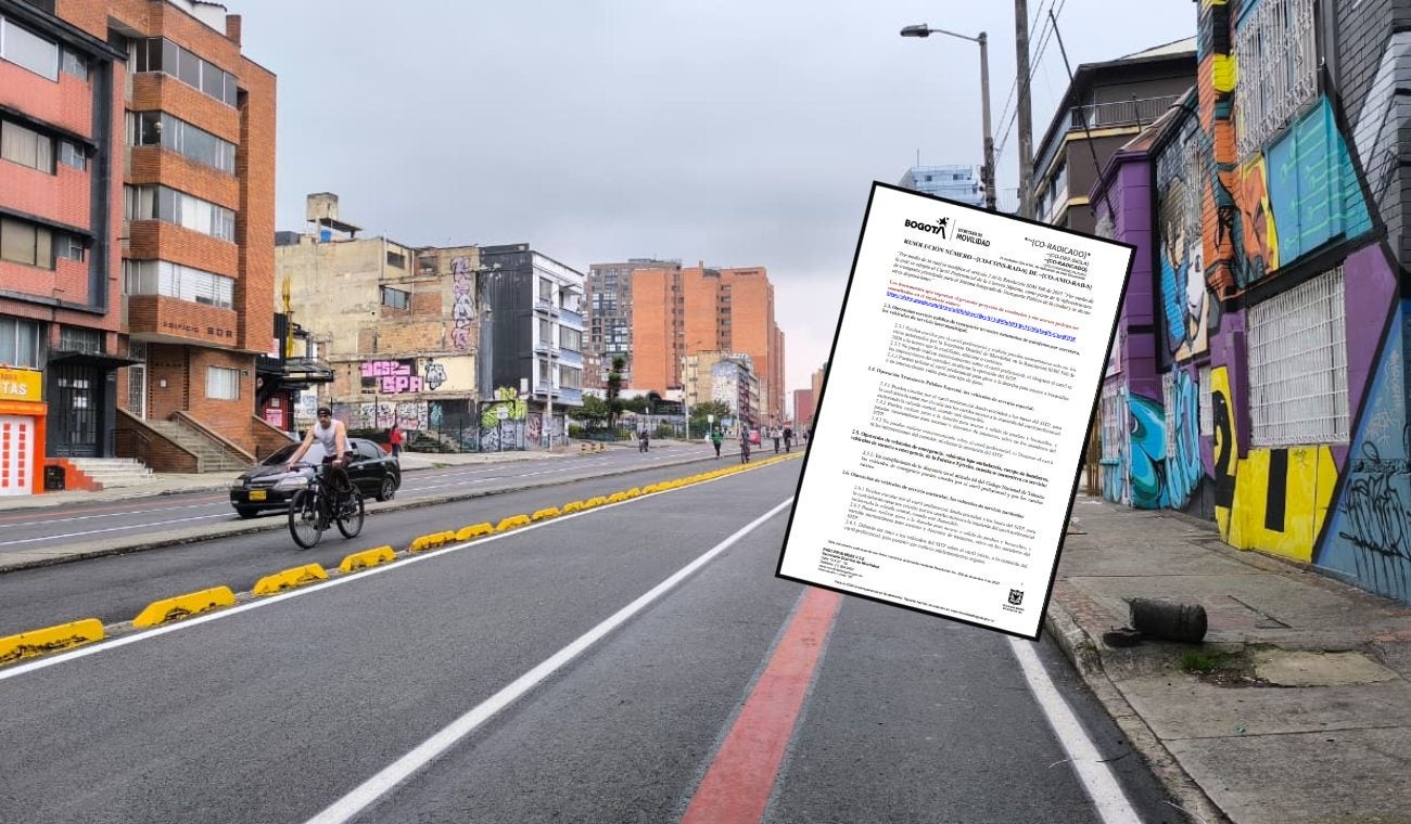 Carril preferencial de la carrera Séptima