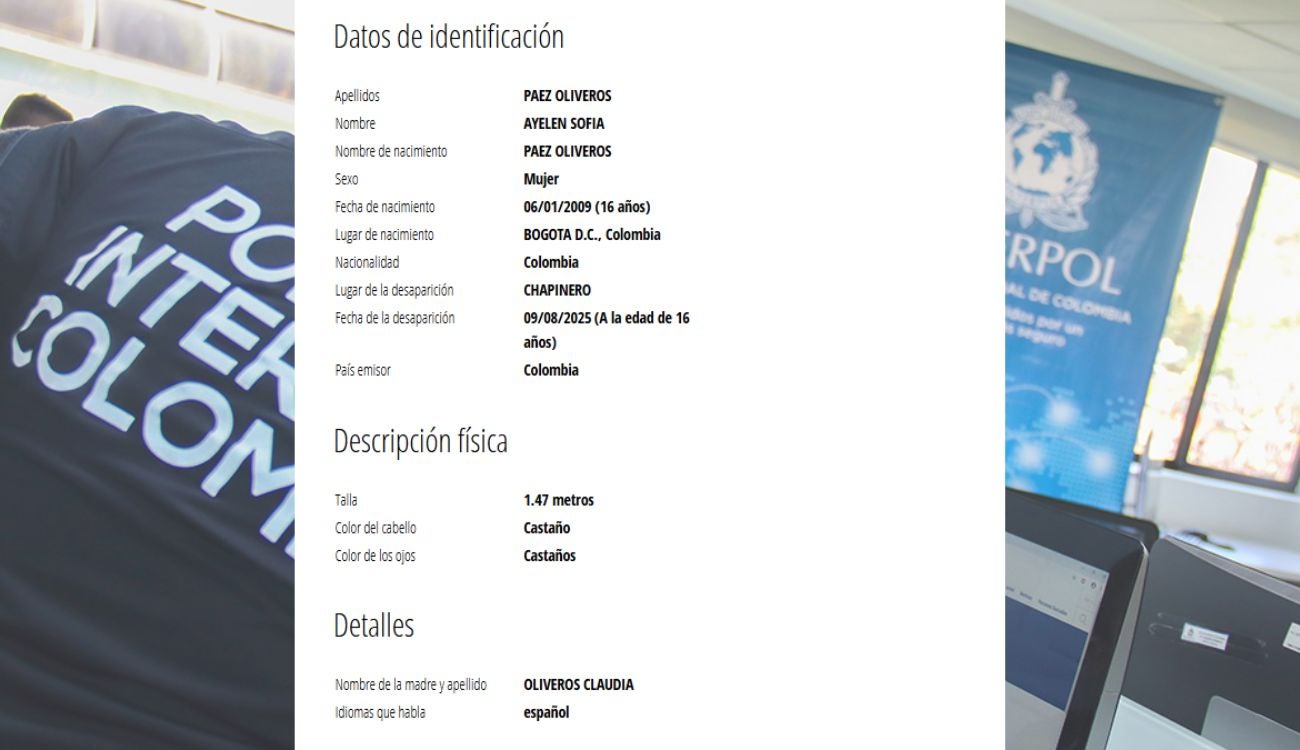Continúa la búsqueda de Ayelen Sofía Páez: Interpol emite circular amarilla