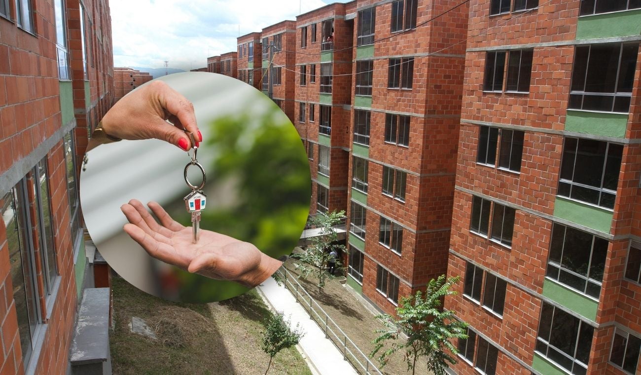 Conjunto de viviendas adquiridas con créditos
