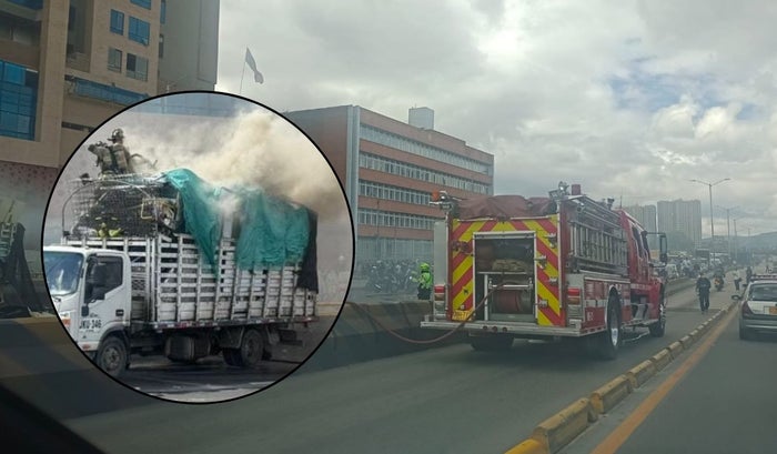 Fuego en plena NQS un carril cerrado y el trancón no perdona
